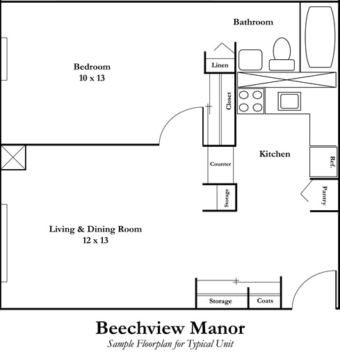 1BR/1BA - Beechview Manor