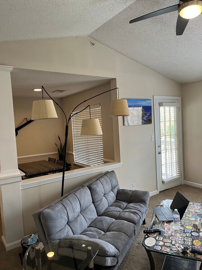 Living Room, Dining Room, Door to Balcony - 3306 Spring Meadow Dr