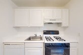 Located at 815 18th St S in Arlington, VA, this two-bedroom, one-bathroom residence offers a well-organized single-floor layout with a clean, neutral aesthetic throughout. Hardwood-style flooring runs consistently across the living spaces, complementing the warm, light gray tones of the walls and crisp white trim.

The living and dining area is a standout feature, offering generous open space filled with abundant natural light from large, floor-to-ceiling windows that frame leafy outdoor views. A sliding glass door connects directly to a private balcony, extending the living space outdoors.

The kitchen is efficiently designed with white shaker-style cabinetry, white countertops, a stainless steel sink, a gas range, and a dishwasher — providing practical functionality in a compact footprint.

Both bedrooms are well-proportioned, each featuring large windows with tree-lined views, hardwood-style flooring, and full-height built-in closets offering generous storage. The primary bedroom is notably spacious. A hallway connects the bedrooms to the shared full bathroom, which includes a clean white tub-shower combination.

With four closets total distributed throughout the unit, storage is plentiful. The entrance leads naturally into the hallway, creating a logical and comfortable flow between all rooms.