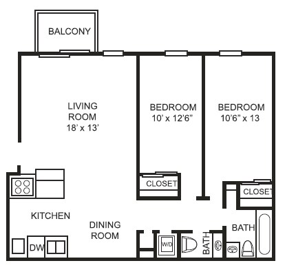 Bay Club Apartments – Two Bedroom