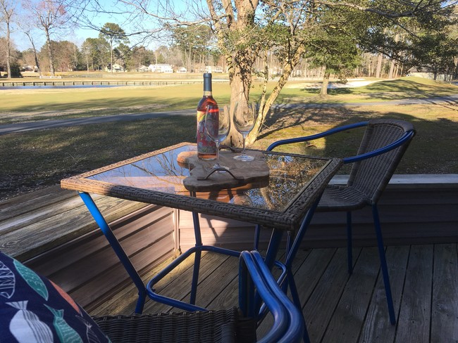 Deck overlooking 9th OP golf course - 438 Ocean Pky