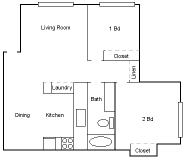 2HAB/1BA - Woodside Village