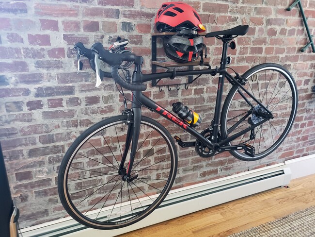 Bike Rack on entryway wall - 149 Derby St