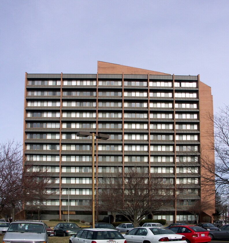 View from the south - East Court Village Apartments