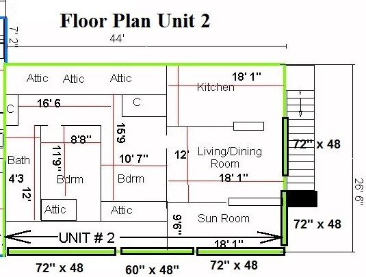 Floor Plan (1000 + sq.ft) - 725 Ericson Dr