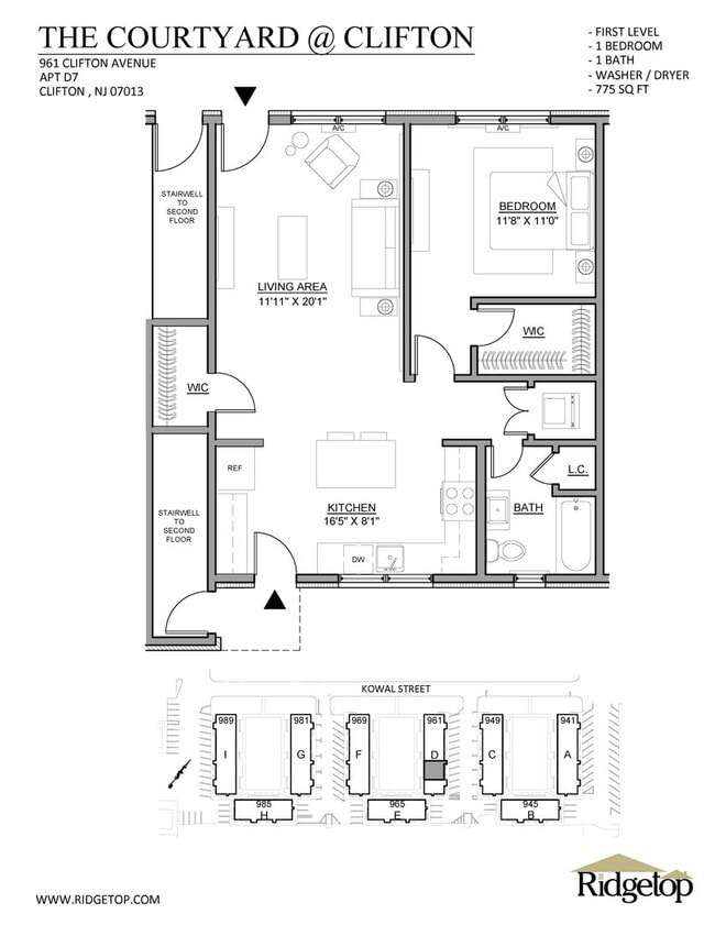 Interior Photo - The Courtyard @ Clifton: In-Unit Washer & Dryer, Heat, Hot & Cold Water, Gas Included, and Bark P...
