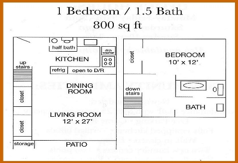 1HAB/1.5BA - The Retreat