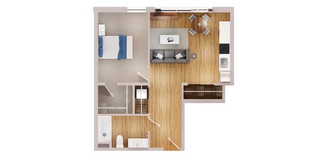 B3 - 1-Bedroom - Eleven East Pleasant