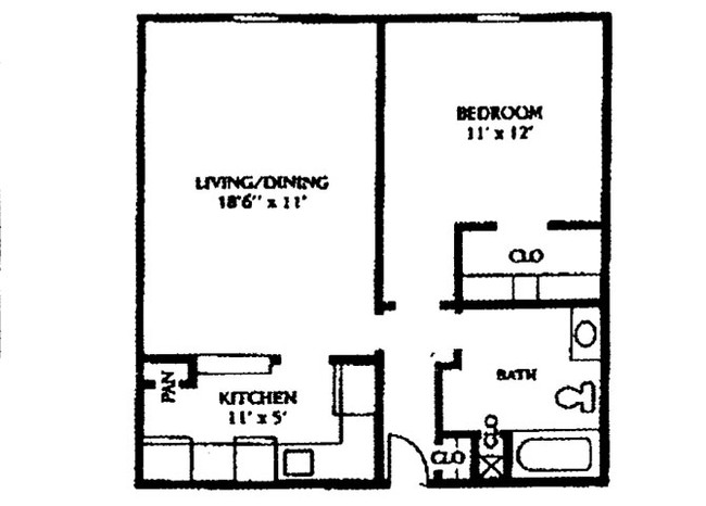 1x1-560 - Meadowbrook Apartments