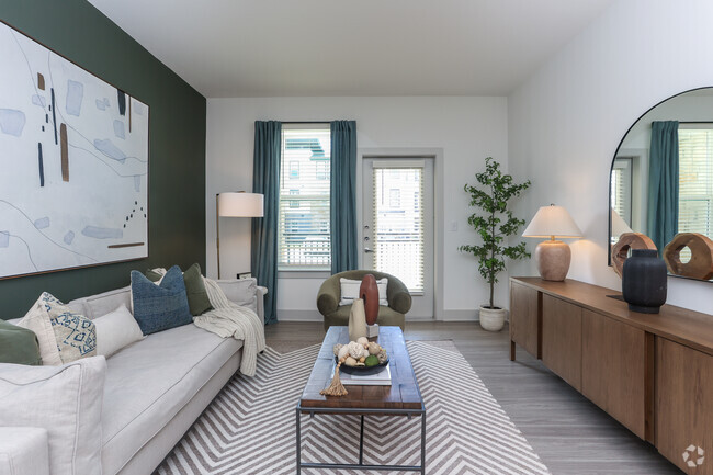 1HAB, 1BA - A3 - Charlotte - Sala de estar - The Southerly at Terrell