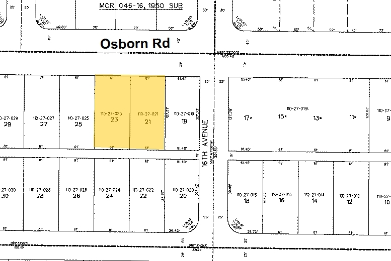 Plat Map - 1605-1611 W Osborn Rd