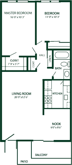 2BR/1BA - Sky Park Apartments