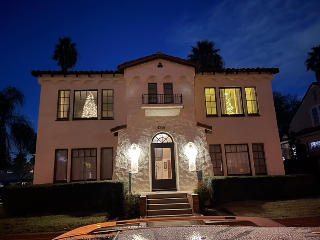 Front of the building at night - 4297 9th St