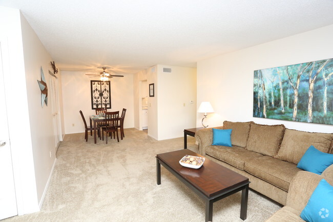 2BR, 1BA - 944 SF - Living Room - Village Green