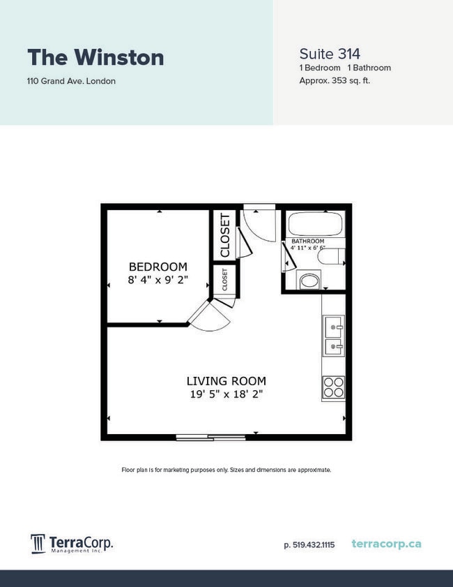Jr. One Bedroom - The Winston