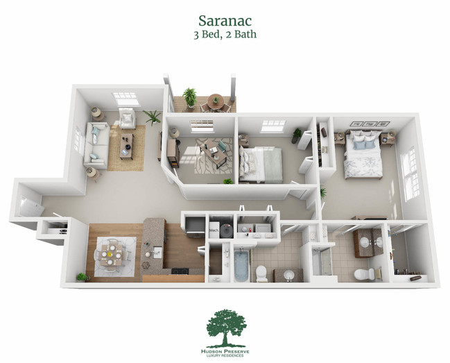 Representación Saranac en 3D - Hudson Preserve