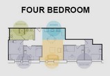 4 Bedroom, 1 Bathroom - Price Per Bed