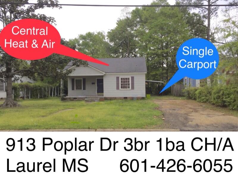 913 Poplar Dr, Laurel, MS 39440 House Rental in Laurel, MS
