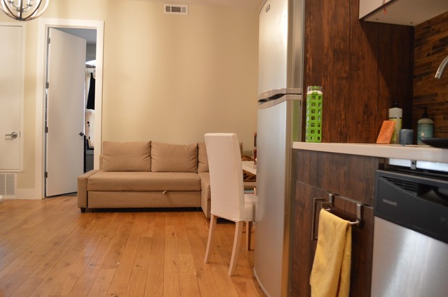 Living room/kitchen from entry way - 1512 Dekalb Avenue