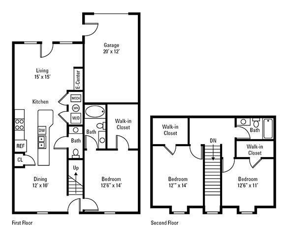 Chelsea Place Apartments & Townhomes – 3 Bed, 2.5 Bath Townhome 1,561-1,613 sq. ft. - ...