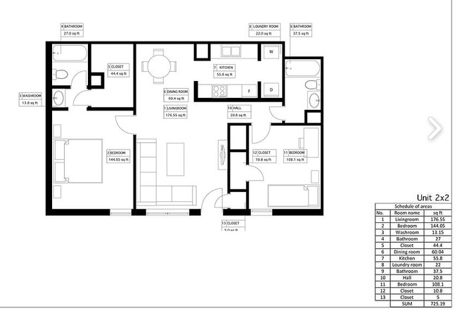 Apartamento 2x2 - Pecan Place Apartments