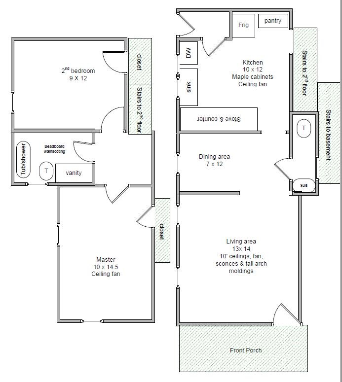plano de planta - 202 S Maple St