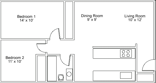 2BR/1BA - Revere House