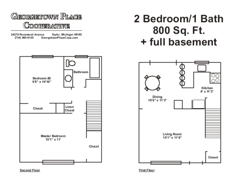 2HAB/1BA - Georgetown Place