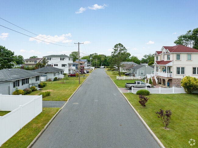 Great lawn space for most homes in Patchogue.