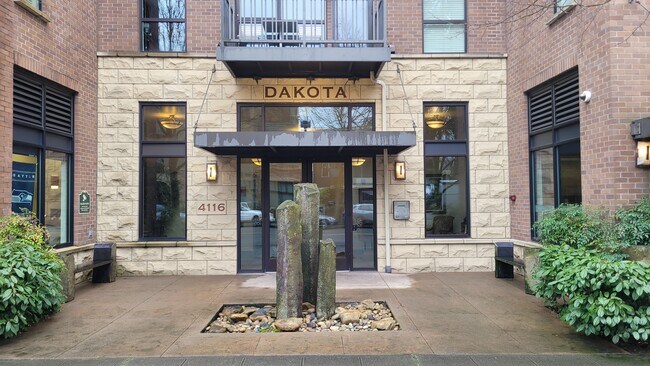 Covered entry with personal fob opener and keypad for guests - 4116 California Ave SW