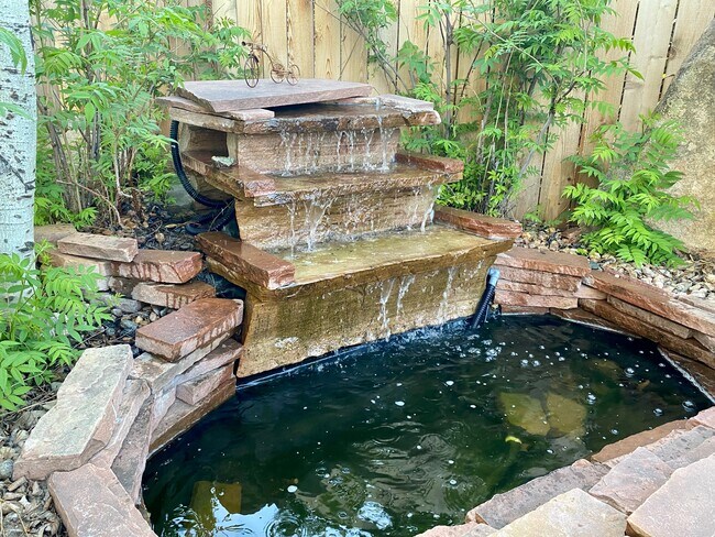 Backyard fountain - 2073 Tunis Cir