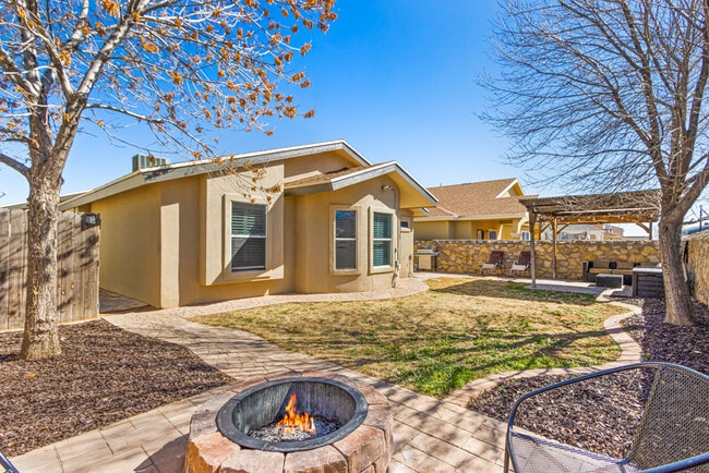 (Turf added after photo taken) Backyard Pergola and BBQ Grill - 11341 Manuel Moreno Dr