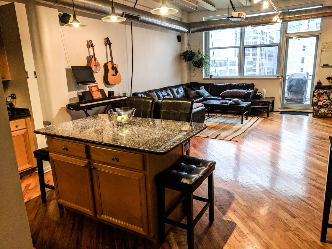 Open kitchen and living room - 500 S Jefferson St