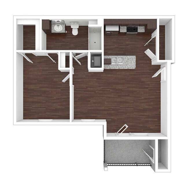 1 dormitorio, 1 baño, 873 pies cuadrados. - Seacoast Apartments