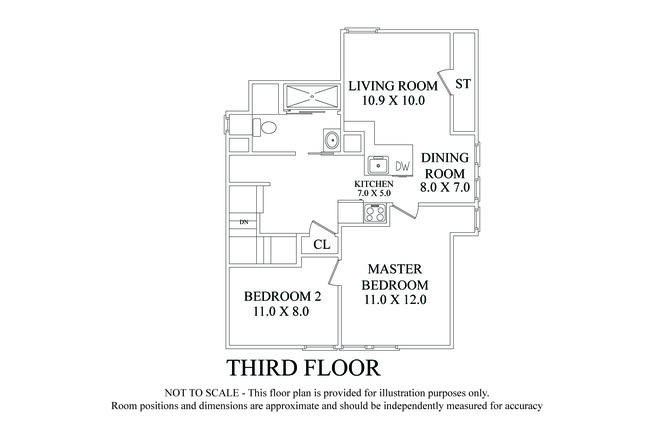 Bedroom 2 has a window but is really a closet! - 161 Ashland Ave