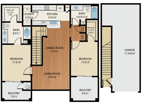 2BR/2BA - Esplanade Apartments