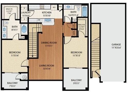 2HAB/2BA - Esplanade Apartments