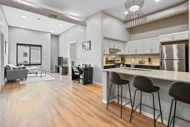 Furnished Kitchen in a One Bedroom Unit - North Side Yard