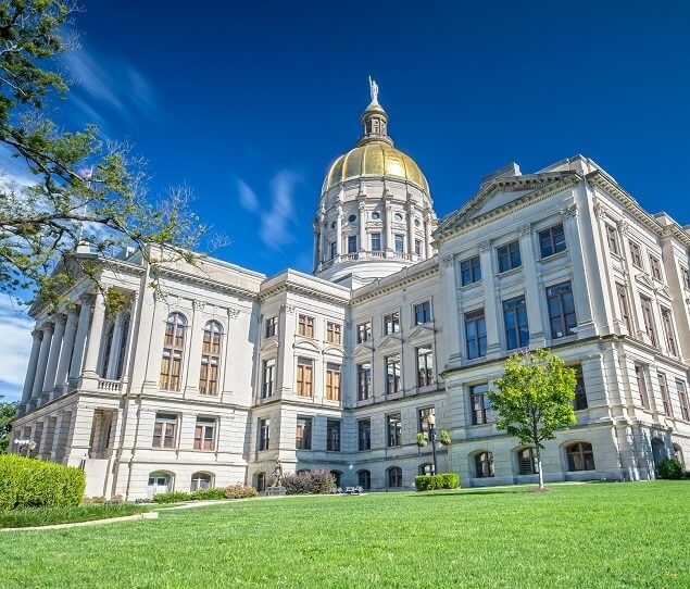 The Georgia State Capitol building is located in Downtown Atlanta