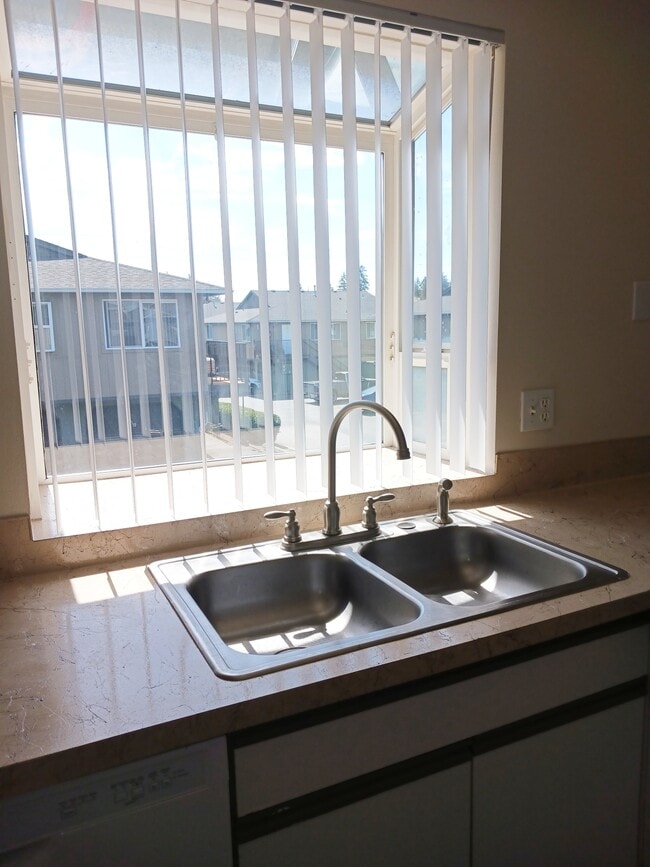 Garden window/double stainless steel sinks - Noble Court Estates