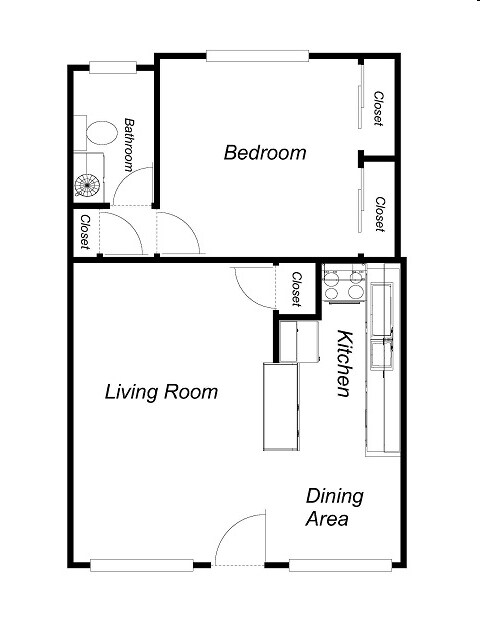 1HAB/1BA - Park Regent