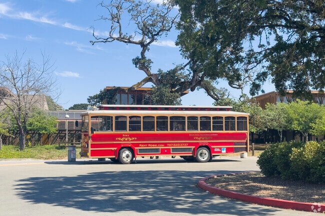 The Santa Rosa trolley in Lincoln Manor, Santa Rosa, California.