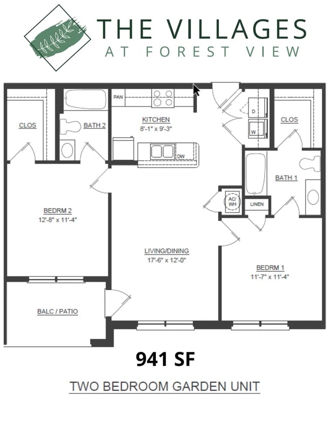 Unidad de jardín de 941 pies cuadrados y 2 baños - Villages at Forest View