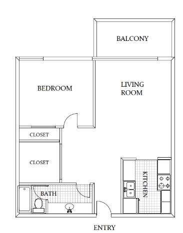 1HAB/1BA - Las Brisas