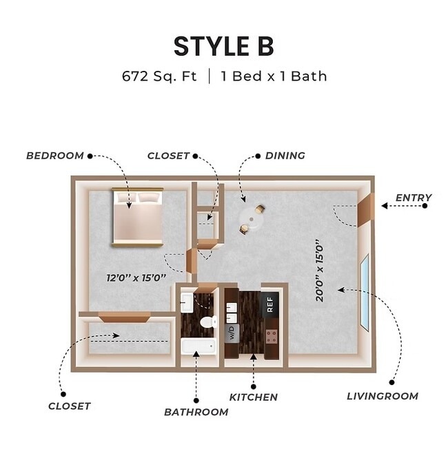 Floorplan - Fountain Lakes Apartments