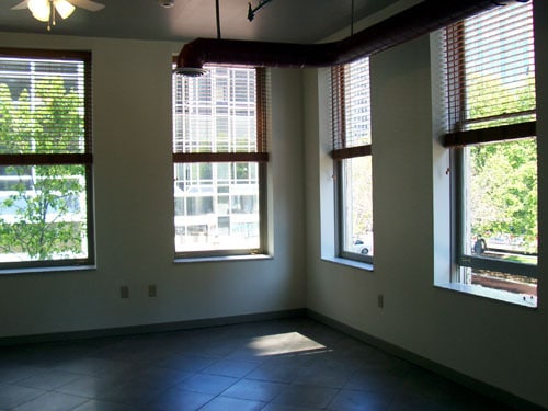 Open Living area with high ceilings and natural light - 2 Market Sq