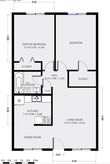 2BR/1BA - Casa Bonita