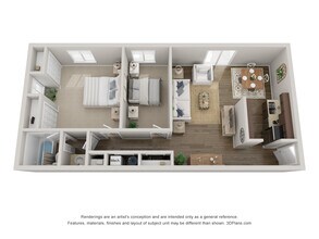 1 BR/ 1 BR - Pine Crest Apartments