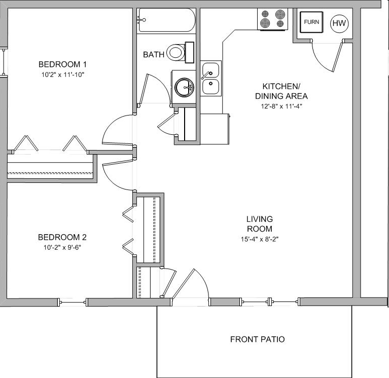 2BR/1BA - Briarwood Apartments