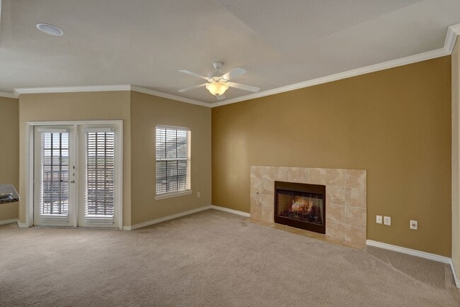 Mission Green Living Area with Fireplace - Mission Green